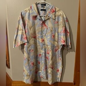 Nautica Tropical Button down short sleeve sz Large